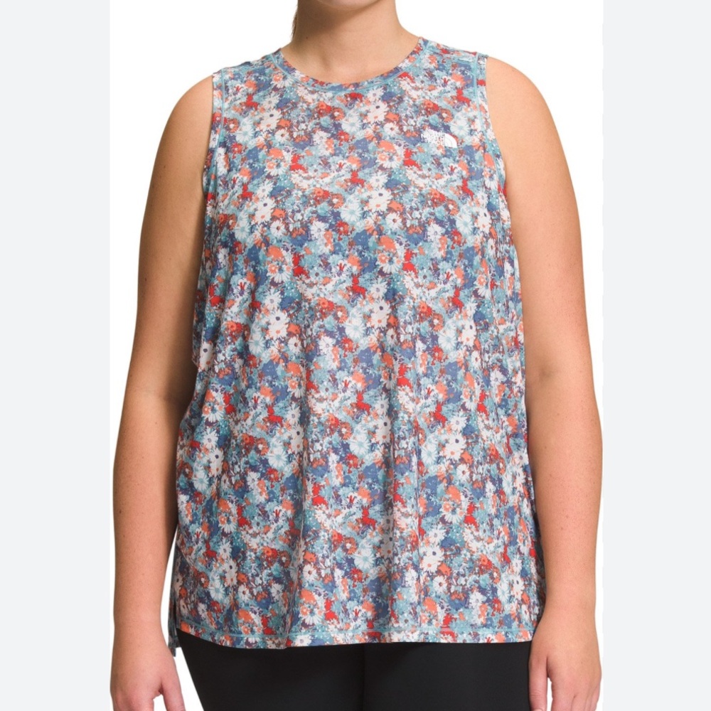 The North Face Wander Slitback Floral Print Tank Top, XL